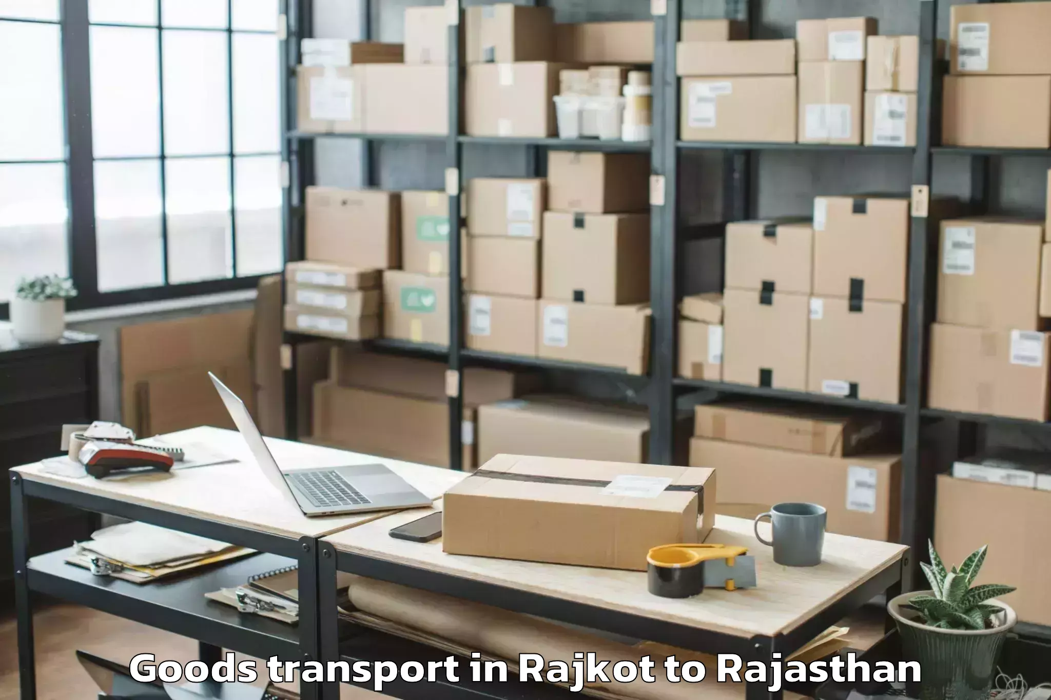 Book Rajkot to Bansur Goods Transport